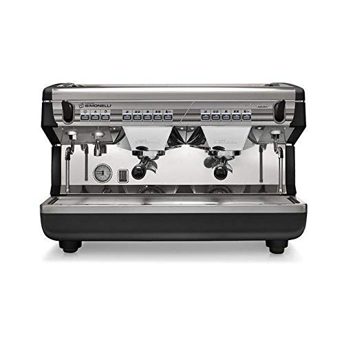 Simonelli APPIA II Volumetric 2 Group Espresso Machine Black 220V 3400W by Nuova Simonelli – 11 liters, Stainless Steel, black, Model Appia-II-Vol 2GRP 220V BLK