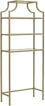 Furnifact Aimee Soft Gold Bathroom Vanity Space Saver with Anti-Tip Hardware, Elegant Gold Finish, Durable Construction, Perfect for Modern Bathroom Decor