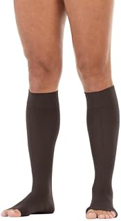 JOBST forMen SoftFit Knee High 30-40 mmHg Compression Socks, Open Toe, Brown, Medium, Long