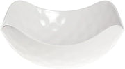 Serving Bowl White, Melamine Hammered Finish - 13"L x 13" W x 5"H