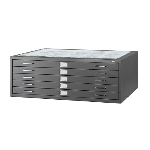 Safco Black / Flat File / 53.5"W x 41.5"D x 16.5"H Flat File Cabinets