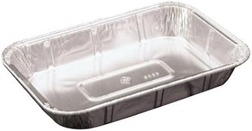 PACTIV 605935 25 oz Oblong Full Curl Aluminum Cake Pan, 8" x 5 3/8" | 500 Pack