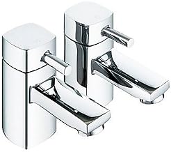 Contemporary Brass Double Handle Centerset Bathroom Sink Taps- Chrome Finish with G1/2 Connection