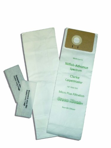 Green Klean Replacement Vacuum Bags – Fits Advance Spectrum S12, D12, S15, D15, GU & Clarke CarpetMaster, 10/pkGK-CMASTR-P