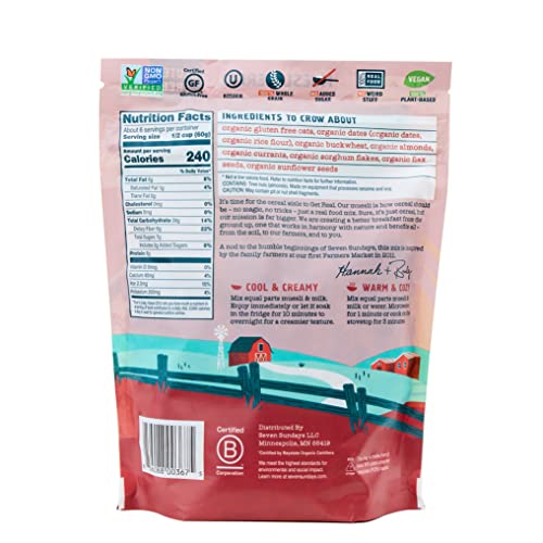 Seven Sundays Almond Date Currant / 12 Ounce (Pack of 4) / Organic Farmers Market Mix Muesli