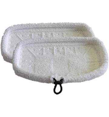 Steam Mop Replacement Mop Pads by Bissell – Fabric, White, Pack of 2, Model 3250