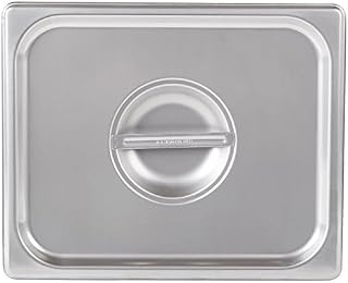 Royal Industries Notched Half-Size Steam Table Pan, 10 3/4" W x 12 3/4" L, Stainless Steel, Commercial Grade - NSF Certified