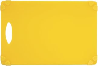 Kratos by Hubert Yellow Cutting Board with Grippers - 12"L x 18"W x 1/2"H