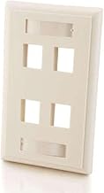 C2G/ Cables To Go C2G/Cables To Go 03413 4-Port Keystone Single Gang Wall Plate, White