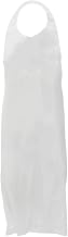 HUBERT Disposable Plastic Bib Apron White - 46" L x 28" W - 50 per Box