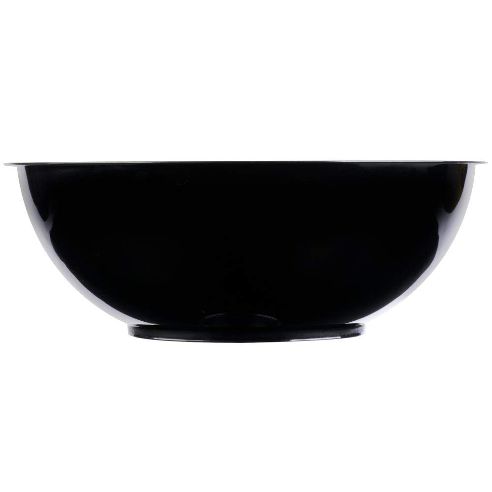 Round Serving Bowls - 160 Oz | 12" | Black | Pack of by Fineline settings – 160.0 ounces, Polypropylene (PP), Black, Model HPB12610PP.BK