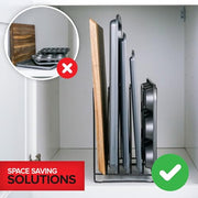 Stock Your Home Black / 11 inches (H) x 9.25 inches (W) x 7.2 inches (D) / Minimalist Pot Lid Holders