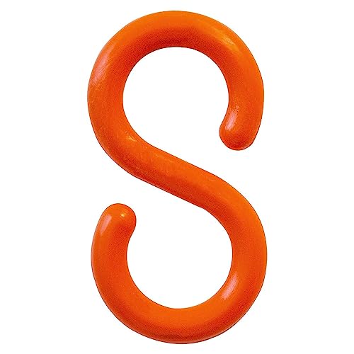 S-Hook, Acetal Copolymer, 2", Traffic Orange, 10/Pk by Mr. Chain – 12"L x 9"W x 1"H, Acetal, Traffic Orange, Model 50313-10