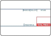 Heartland Label Printers Scale Label Red/Blue, 58mm Length x 40mm Width | 700/Roll, 12 Roll/Case