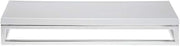 HUBERT Cerve Collection Chrome Display Riser with White Top - 3 1/5"H