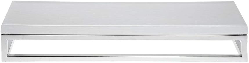 HUBERT Cerve Collection Chrome Display Riser with White Top - 3 1/5"H