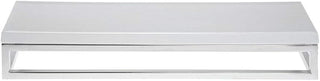 HUBERT Cerve Collection Chrome Display Riser with White Top - 3 1/5"H