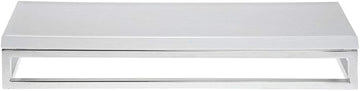 HUBERT Cerve Collection Chrome Display Riser with White Top - 3 1/5"H