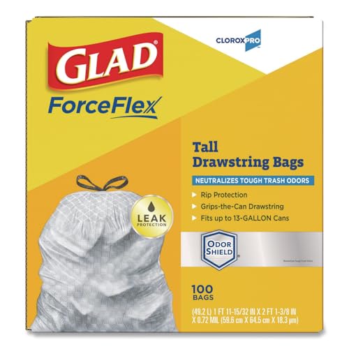 Glad 600 / 1 Count (Pack of 600) / White Trash Bags
