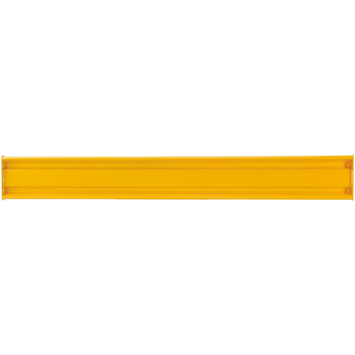 Protective Rail Barrier 8 Ft. Rail by Global Industrial – 92"L x 3"W x 12"H, Alloy Steel, Yellow, Model 436728 (R-8)