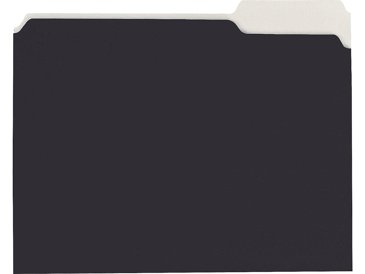Top Tab File Folder by Pendaflex – 50 Count (Pack of 1), Pressboard, Black/White, Pack of 50, Model PFX16101