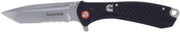 Cummins Serrated Edge Folding Pocket Knife 4-Inch Tanto Blade CMN4724 with Liner Lock Lightweight Utility Knife - Black