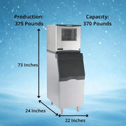 Scotsman 375 lb / Day - 370 lb Storage / 370.0 pounds / 1 Ice Machines