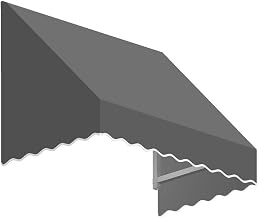 AWNTECH 10.38 FT. SAN Francisco Fixed Awning 124.5 in. W X 16 in. H X 30 in. D Acrylic Fabric in Gray SF1030-10G