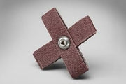 3M 341D Abrasive Cross Pad, Close-Tolerance Polishing, Maroon Color, Aluminum Oxide, 2" Width x 2" Length x 1/2" Thickness, Grit P120 (Case of 100)