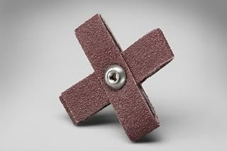 3M 341D Abrasive Cross Pad, Close-Tolerance Polishing, Maroon Color, Aluminum Oxide, 2" Width x 2" Length x 1/2" Thickness, Grit P120 (Case of 100)