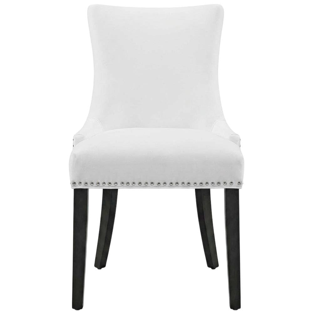 Faux Leather Upholstered Dining Chairs Set of by Furnifact – Faux Leather, White, Pack of 4