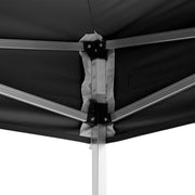 Glownary 10x10 Ft Aluminum Pop Up Canopy Tent – Black Straight Leg, UV-Resistant, Water-Resistant, 100 Sq Ft Coverage, Portable with Roller Bag and Stakes