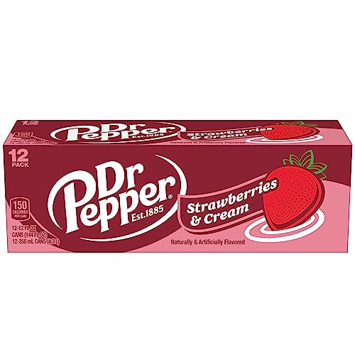 Dr Pepper Strawberries and Cream / 12 Fl Oz (Pack of 24) / 1 Soft Drinks