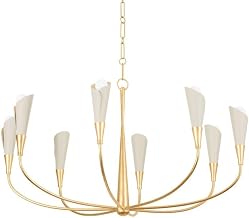 Montrose 8 Light Chandelier 44 in. Vintage Gold Leaf/Soft Sand
