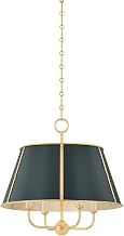 Hudson Valley Lighting MDS120-AGB/SSG Cambridge - 4 Light Chandelier - 19.5 Inches Tall and 20.25 Inches Wide - Aged Brass/Soft Studio Green