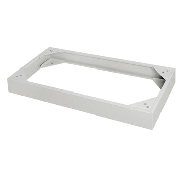 Closed Base for Media Cabinet by Global Industrial – 17.5"L x 37"W x 5"H, Steel, Putty, Model 249044