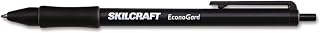 AbilityOne EconoGard(TM) Pen-Medium Point, Black Ink, Black Barrel 7520-01-542-5943: Dozen, 12 Item(s)