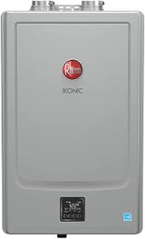 Rheem IKONIC 8.4 GPM Natural Gas Tankless Water Heater Indoor | 157,000 BTUs Super High Efficiency On Demand, Continuous Hot Water| Condensing Ultra-Low Nox