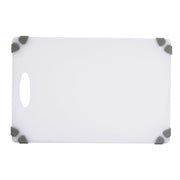 Kratos by White Cutting Board with Grippers - 12"L x 18"W x 1/2"H by HUBERT – Plastic, White, Model 1218-CL-WHCG