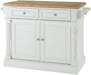 Furnifact Oxford Butcher Block Kitchen Island, with Durable Surface, Anti-tip, Sleek Finish, Sturdy Build, Ideal for Modern Kitchens
