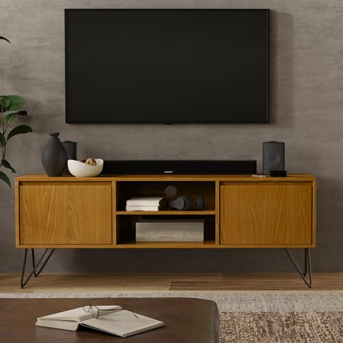 SIMPLIHOME Oak Veneer / 60 inch / TV Stand Television Stands & Entertainment Centers