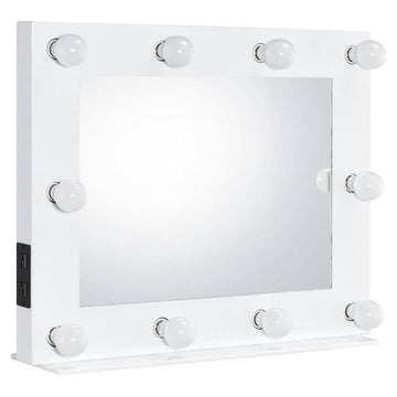 Avery Rectangle Accent Mirror in White by Acme – 26"L x 32"W, Metal, White, Model AC00759
