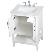 Elegant Decor 24" - Single / White / Traditional Bathroom Vanities