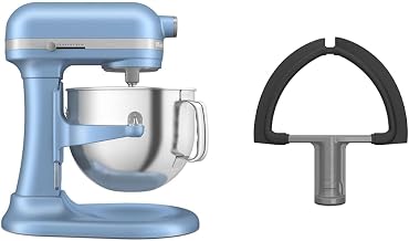 KitchenAid 7 Quart Bowl-Lift Stand Mixer, Blue Velvet & KDF7B Double Flex Edge Beater for Select Bowl-Lift Stand Mixers, Silver