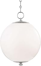 Hudson Valley Lighting MDS701-PN Sphere No.1-1 Light Pendant Polished Nickel Finish Silver 20.50x16.00x16.00