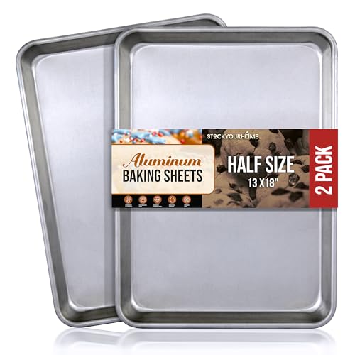 Stock Your Home Half Sheet / Silver / 2 Baking & Cookie Sheets