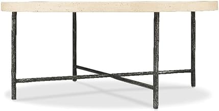 Hooker Driftwood Metal Framed Cocktail Table with a Gray Stone Top Furniture