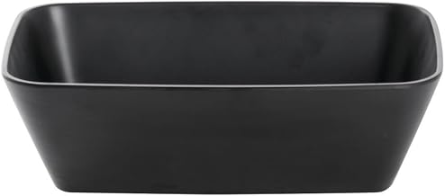 HUBERT Soft Square Serving Bowl Black - 10 1/2"L x 6 1/2"w x 3 1/10"H