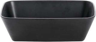 HUBERT Soft Square Serving Bowl Black - 10 1/2"L x 6 1/2"w x 3 1/10"H