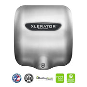 XLERATOR 7 amps; 208 volts / Noise Reduction Nozzle / Brushed Stainless Steel Bath